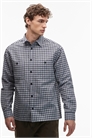 Рубашка свободного кроя в мелкую клетку с карманами артикул 153574451