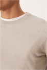 Свитер с круглым вырезом из смешанной хлопковой ткани артикул 154714892
