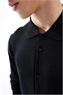 Трикотажная рубашка-поло с длинными рукавами артикул 134875087