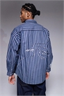 Рубашка с длинными рукавами и полосками Aape by A Bathing Ape в стиле оверсайз артикул 150152323