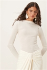 Полупрозрачный топ с высоким воротником и длинными рукавами co-ord артикул 149041875