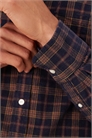 Рубашка из вельвета в клетку с прямым кроем артикул 148881592