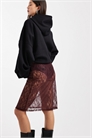Юбка средней длины из прозрачного кружева артикул 151528851