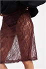 Юбка средней длины из прозрачного кружева артикул 151528851