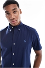 Рубашка с логотипом на коротком рукаве из поплина, индивидуальный крой артикул 140858984