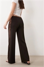 Брюки с широкими штанинами и кружевной вставкой артикул 156527843
