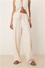 Брюки-кюлоты с эффектом льна артикул 147199493