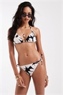 Бикини-трусики с завязками по бокам и цветочным принтом артикул 155322970
