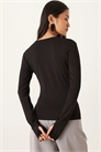 Топ с длинными рукавами и V-образным вырезом Soft Touch артикул 149853385