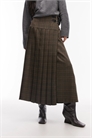 Юбка-килт средней длины с застежкой и складками артикул 154234485