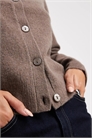 Кардиган с круглым вырезом и пуговицами артикул 147693997