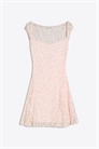 Мини-платье с кружевным принтом артикул 156586856