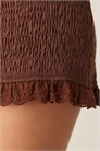 Микрошорты с рюшами и кружевной отделкой артикул 148299002