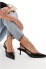 Туфли-слингбеки на низком каблуке артикул 134708423