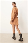 Мини-платье из плотной ткани с саржевым переплетением в стиле фермерской куртки с затянутой талией артикул 148447336