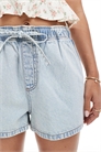 Джинсовые шорты без застежки артикул 141503375