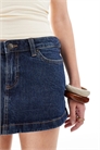 Микро-юбка из джинсовой ткани артикул 143191685