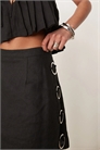 Дискотечная льняная мини-юбка артикул 141104590
