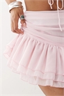 Мини-юбка из ткани рара с рюшами co-ord артикул 148304264