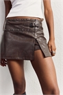 Мини-юбка под кожу артикул 151034453