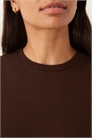 Топ с длинными рукавами из ребристой ткани и декоративной отделкой артикул 147016208