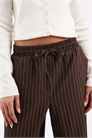 Брюки с широкими брючинами в тонкую полоску артикул 152230033