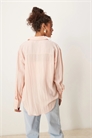 Рубашка с эффектом гофрированной ткани артикул 141662728