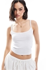 Топ-камизолка с ребристой отделкой на бантиках артикул 140462733