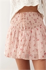 Мини-юбка из шифона с сборками на талии артикул 141737393