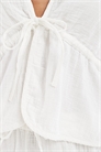 Блузка из гофрированного хлопка с завязками спереди и укороченным кроем co-ord артикул 146736872