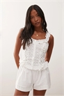 Топ-корсет из хлопка с вышивкой артикул 142200906
