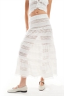 Макси-юбка-сарафан с кружевной текстурой и многослойным кроем co-ord артикул 133642746