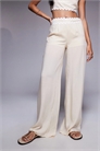 Брюки с широкими брючинами и хлопковой оборкой на талии co-ord артикул 147827707