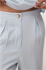 Брюки свободного кроя с широкими штанинами из смешанного льна артикул 140393023