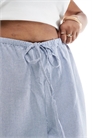Брюки с широкими штанинами и завязками сбоку артикул 142296140
