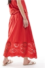 Юбка средней длины с вышитым подолом co-ord артикул 142913233
