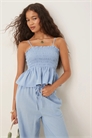 Топ с рюшами для пляжа co-ord артикул 140623453
