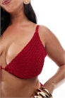 ASOS DESIGN Curve Este — бикини-топ треугольной формы с высоким верхом, связанный крючком артикул 142328950