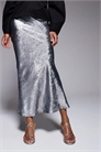 Юбка средней длины из металлизированной атласной ткани артикул 151897753