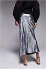 Юбка средней длины из металлизированной атласной ткани артикул 151897753