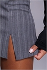 Чистая юбка-шорты с поясом и разрезом артикул 151218806