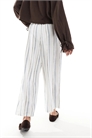 Брюки с широкими брючинами из смешанного льна артикул 141638078