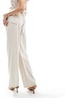 Брюки с высокой талией и широкими брючинами из смешанного льна co-ord артикул 141102681