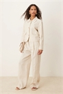Брюки из льна с широкими брючинами и складкой спереди co-ord артикул 147663274