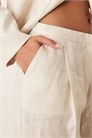 Брюки из льна с широкими брючинами и складкой спереди co-ord артикул 147663274