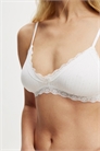 Бралетт с триугольными чашками из хлопкового кружева с подкладкой артикул 140838496