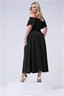 Макси-платье с открытыми плечами артикул 156609968