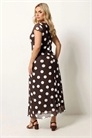 Макси-платье в горошек артикул 156609827
