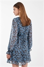 Мини-платье из цветочного шифона с V-образным вырезом артикул 153493277