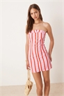 Полосатое мини-платье артикул 147264251